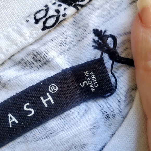 NWT MEN'S Small Black and White design Paisley Boho y2k - Picture 4 of 7